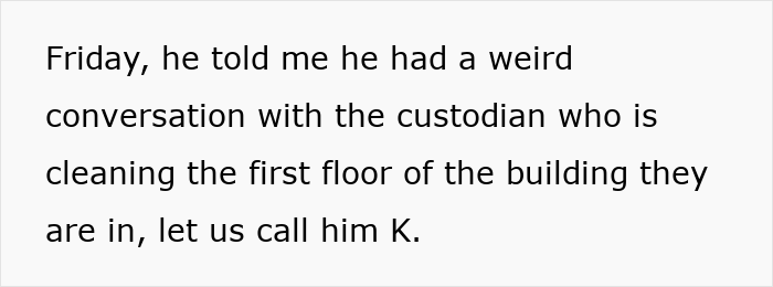 Text excerpt about a boss confronting a custodian who said he couldn’t empty feminine hygiene waste bins due to religion. Text excerpt about a boss confronting a custodian who said he couldn’t empty feminine hygiene waste bins due to religion.