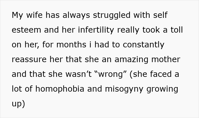 Text explaining a man helping his sister-in-law conceive using IVF and the complex family dynamics involved. Text explaining a man helping his sister-in-law conceive using IVF and the complex family dynamics involved.
