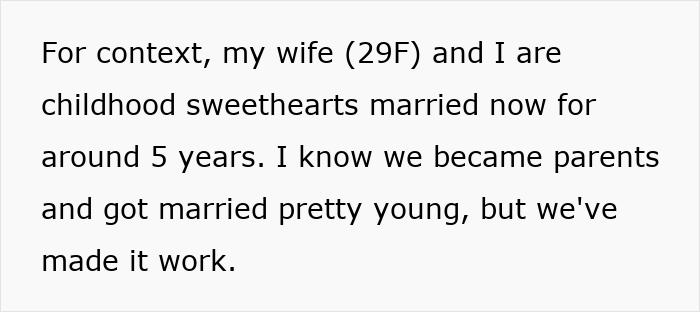 Text excerpt from a man explaining feeling like a single parent as his wife prioritizes work over their 10-year-old child. Text excerpt from a man explaining feeling like a single parent as his wife prioritizes work over their 10-year-old child.