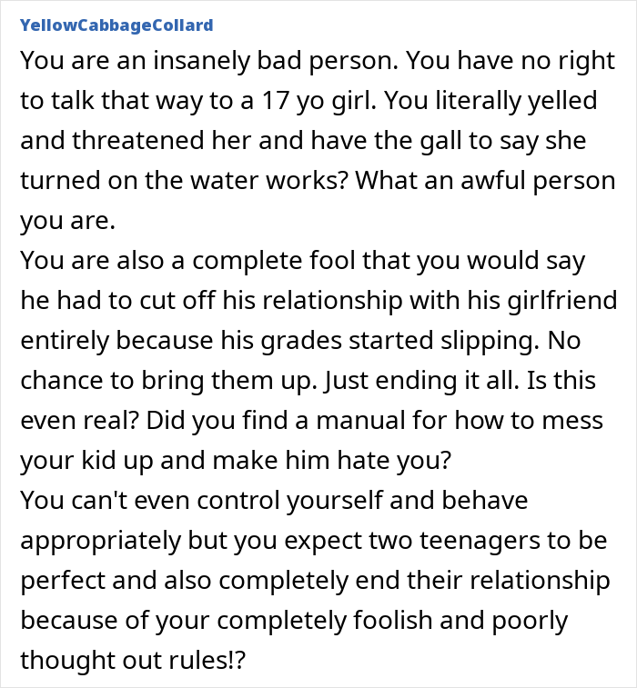AITA For Telling My Son’s Girlfriend To Stay Away From Him? AITA For Telling My Son’s Girlfriend To Stay Away From Him?