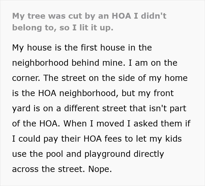 HOA Tries To Boss Around Man Who Doesn’t Belong To It, Regrets It When He Ruins Their View HOA Tries To Boss Around Man Who Doesn’t Belong To It, Regrets It When He Ruins Their View