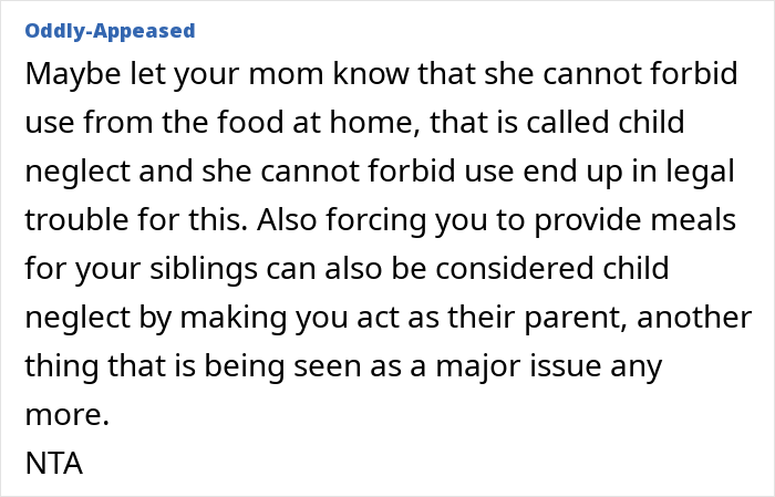 Teen Starts Making Healthier School Lunches For Himself, Mom Demands He Do The Same For Siblings Teen Starts Making Healthier School Lunches For Himself, Mom Demands He Do The Same For Siblings