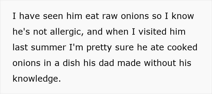 Aunt Outraged That Niece Purposely Made Quiche With Onions For Her Picky Son, Niece Sees No Issue Aunt Outraged That Niece Purposely Made Quiche With Onions For Her Picky Son, Niece Sees No Issue