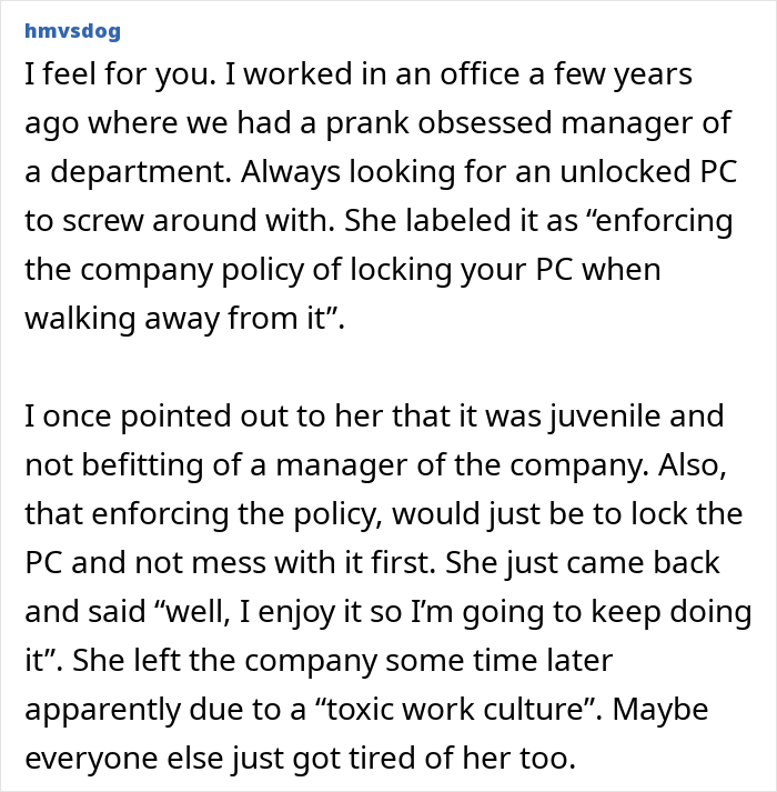 Woman Praised For Standing Up To Obnoxious Office Prankster Making Her “Lose Her Sanity” With All The Pranking Woman Praised For Standing Up To Obnoxious Office Prankster Making Her “Lose Her Sanity” With All The Pranking