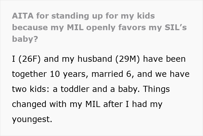 Mother-in-law admits to having a favorite grandchild, treating others like burdens, causing family tension. Mother-in-law admits to having a favorite grandchild, treating others like burdens, causing family tension.
