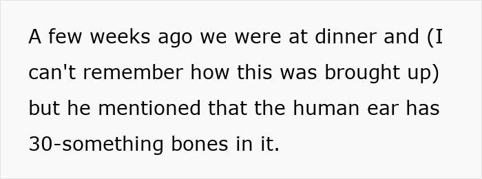 Text excerpt discussing a woman suspecting the guy she's seeing is lying about attending medical school.