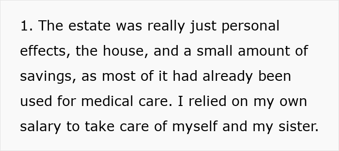 Text excerpt about a lady neglecting siblings during difficult times, now seeking to reconnect after 4 years.