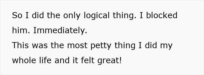 Text on screen showing someone sharing a story about blocking a worker who ignored career advice and became helpful only when jobless.