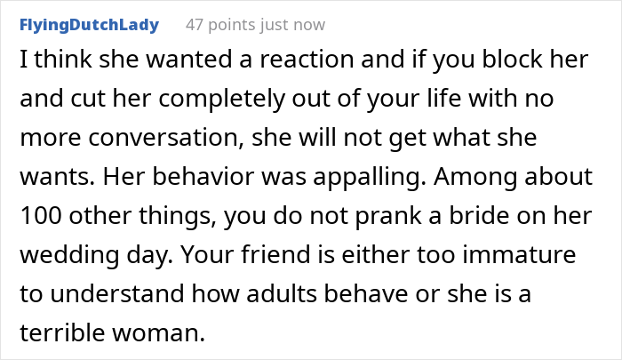Bridesmaid in bold red dress stands among guests dressed all in black at a wedding, causing shocked reactions. Bridesmaid in bold red dress stands among guests dressed all in black at a wedding, causing shocked reactions.