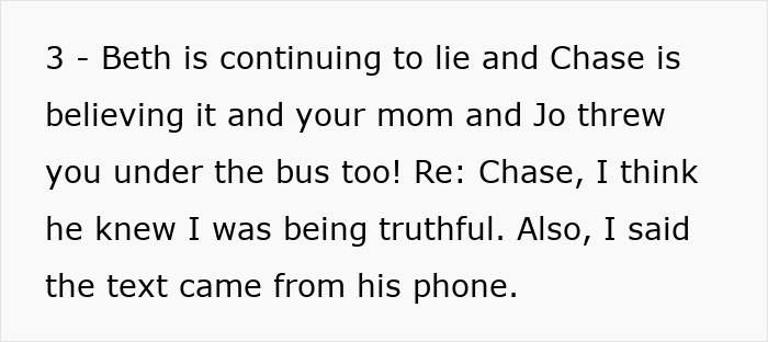 Text message conversation revealing sister exposing dead brother's lie about phone messages in tense family exchange.