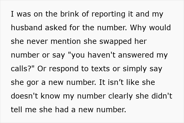Text excerpt from a DIL freaked out by mystery number calling nonstop, discovering it was her own MIL swapping her phone number. Text excerpt from a DIL freaked out by mystery number calling nonstop, discovering it was her own MIL swapping her phone number.