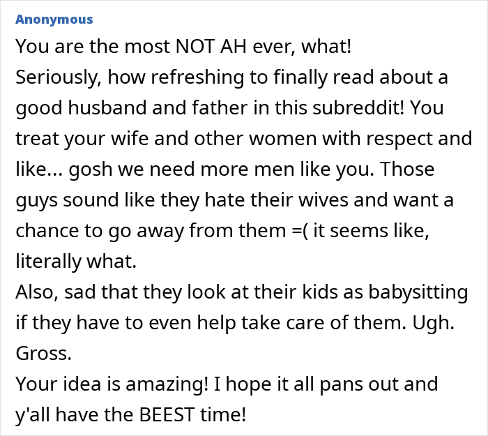 “Mad Because Their Wives Are Happy”: Man Refuses To Go On Male-Only Trip, Gets Insulted “Mad Because Their Wives Are Happy”: Man Refuses To Go On Male-Only Trip, Gets Insulted