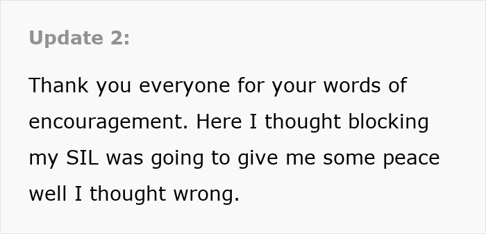 Woman attempts to drive a wedge between brother and his wife to help her bestie get him back message update.