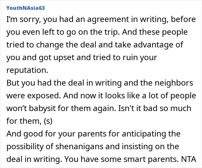 Parents Shame Their Teen Babysitter Online, She Comes With Receipts And They Get Blacklisted Parents Shame Their Teen Babysitter Online, She Comes With Receipts And They Get Blacklisted