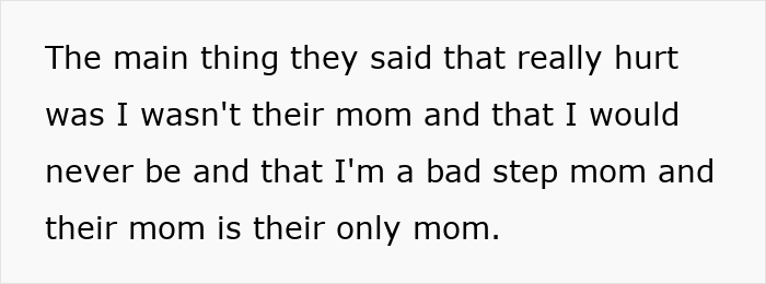 Stepmom feeling hurt as stepkids turn cruel and refuse to let her be called mom during bio mom visits. Stepmom feeling hurt as stepkids turn cruel and refuse to let her be called mom during bio mom visits.
