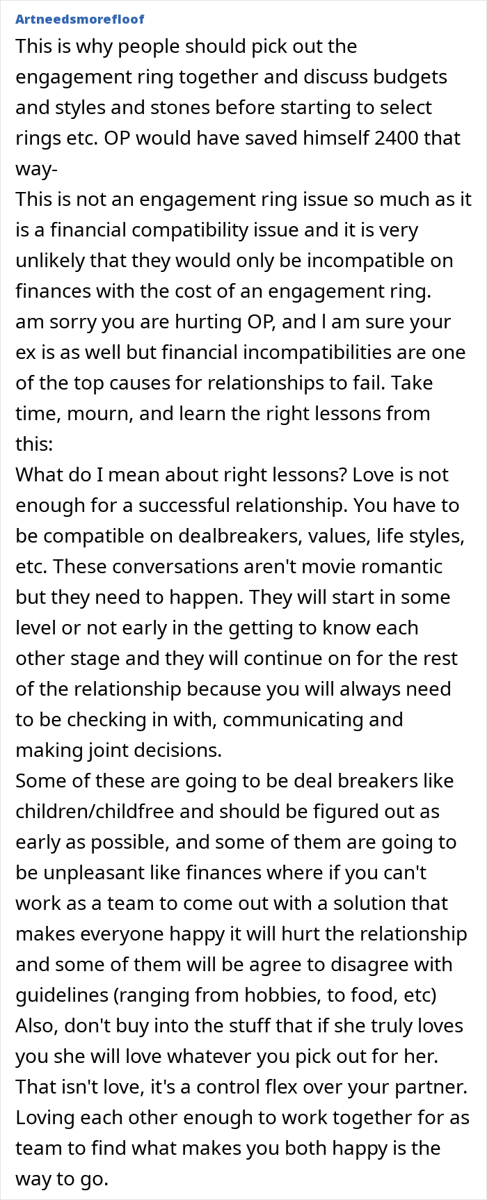 Man Realizes His Values Don’t Match His Fiancée’s After Proposing, Ends Everything Man Realizes His Values Don’t Match His Fiancée’s After Proposing, Ends Everything