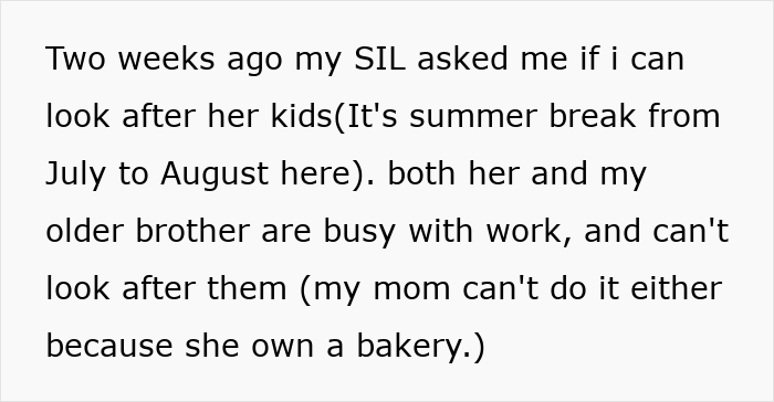 Text on a white background explaining babysitting nephews during summer break while using a study Bible for guidance. Text on a white background explaining babysitting nephews during summer break while using a study Bible for guidance.