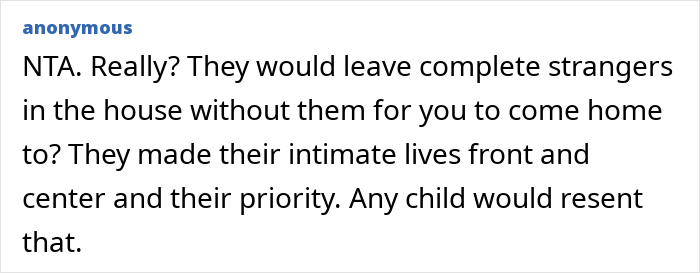 Screenshot of an online comment criticizing parents favoring their polyamorous partners, causing trauma to their child.