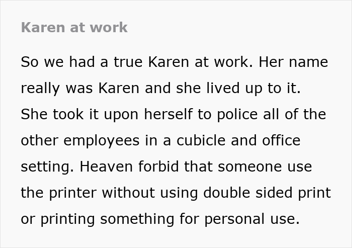 Office Karen Scolds Coworker For Checking Weather At Work And Doesn’t Realize Who She’s Talking To Office Karen Scolds Coworker For Checking Weather At Work And Doesn’t Realize Who She’s Talking To