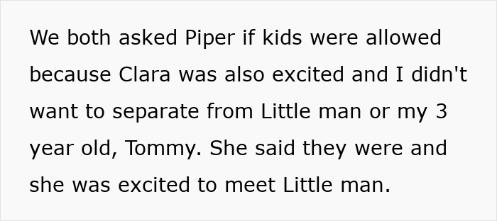 Text screenshot showing a conversation about a cousin's family accusing a woman of stealing spotlight with her baby and engagement ring. Text screenshot showing a conversation about a cousin's family accusing a woman of stealing spotlight with her baby and engagement ring.
