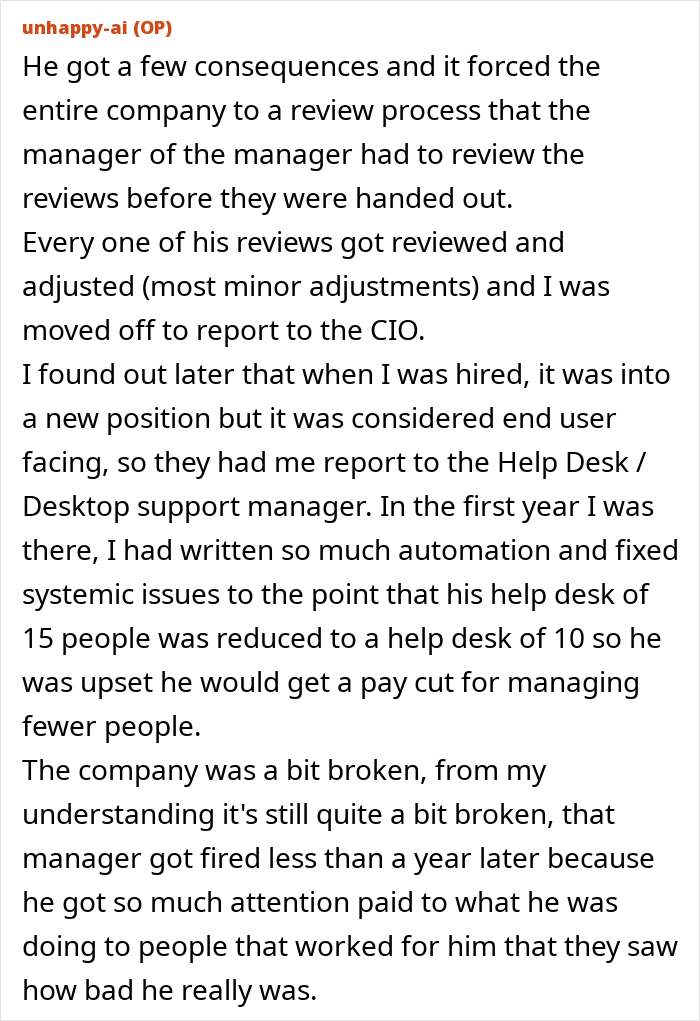 Boss Gives Employee 1 Out Of 5 Score In A Yearly Review For No Reason, Receives Petty Revenge Boss Gives Employee 1 Out Of 5 Score In A Yearly Review For No Reason, Receives Petty Revenge