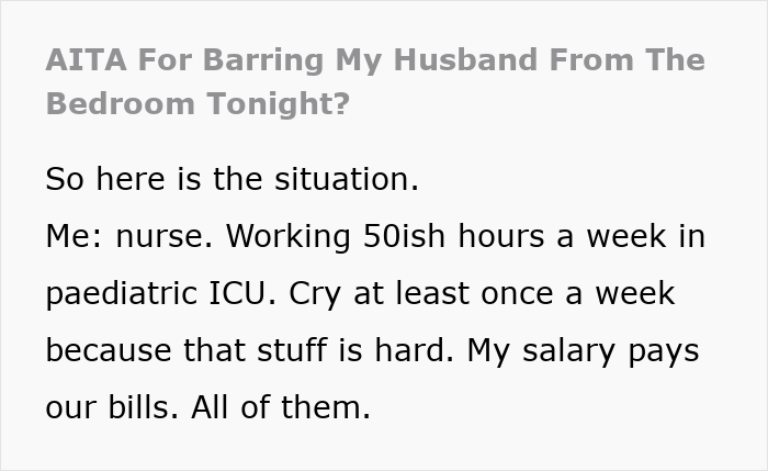 Text excerpt from a post about a nurse feeling upset as her husband chooses his best mate over her again on their free Saturday. Text excerpt from a post about a nurse feeling upset as her husband chooses his best mate over her again on their free Saturday.