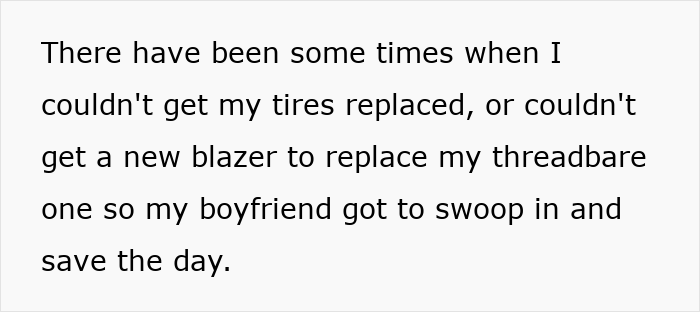 Text excerpt about boyfriend helping with expenses, highlighting boyfriend lies and extorts money under guise of rent.