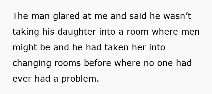 Woman Kicks Out Dad With A Daughter From Women’s Changing Room, Asks If She Was Right Woman Kicks Out Dad With A Daughter From Women’s Changing Room, Asks If She Was Right