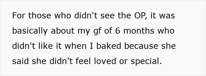 Text excerpt explaining a woman ending relationship due to boyfriend’s passion for pastries leaving no room for her. Text excerpt explaining a woman ending relationship due to boyfriend’s passion for pastries leaving no room for her.