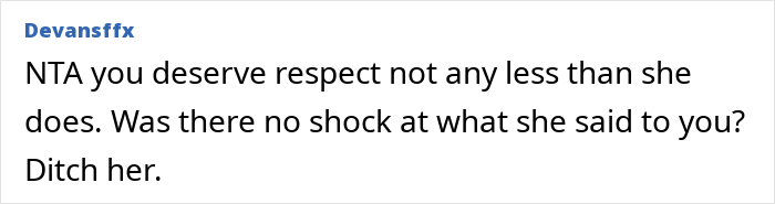 Screenshot of a Reddit comment advising respect after a lady tells her grandkid she looks like a bull with her nose ring.