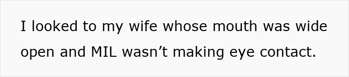 Text on image reads I looked to my wife whose mouth was wide open and MIL wasn’t making eye contact, illustrating a reaction to IVF help. Text on image reads I looked to my wife whose mouth was wide open and MIL wasn’t making eye contact, illustrating a reaction to IVF help.