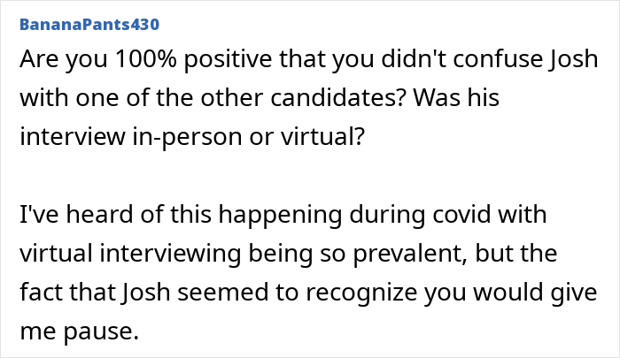 Man Confused When New Coworker Is Not The Same As The Person He Interviewed