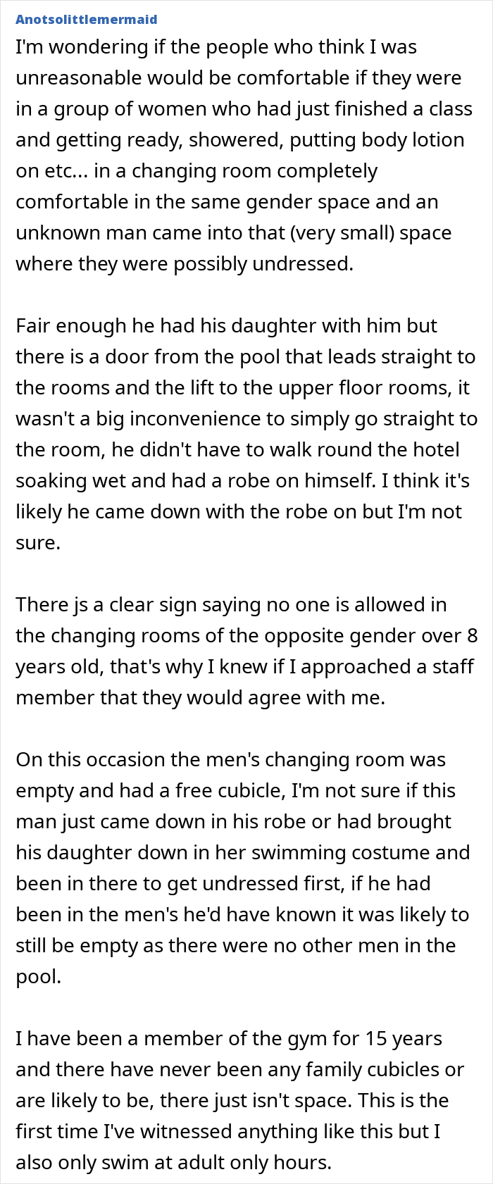 Woman Kicks Out Dad With A Daughter From Women’s Changing Room, Asks If She Was Right Woman Kicks Out Dad With A Daughter From Women’s Changing Room, Asks If She Was Right