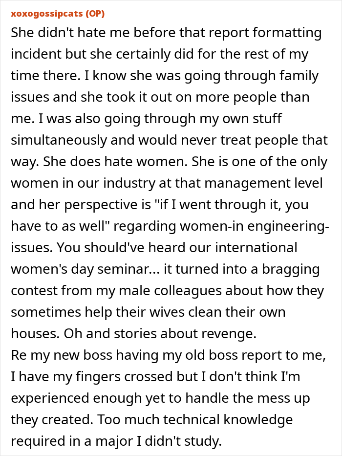 Woman Resigns After Being Removed From A Project, Watches Company Crumble Down At Her New Job Woman Resigns After Being Removed From A Project, Watches Company Crumble Down At Her New Job