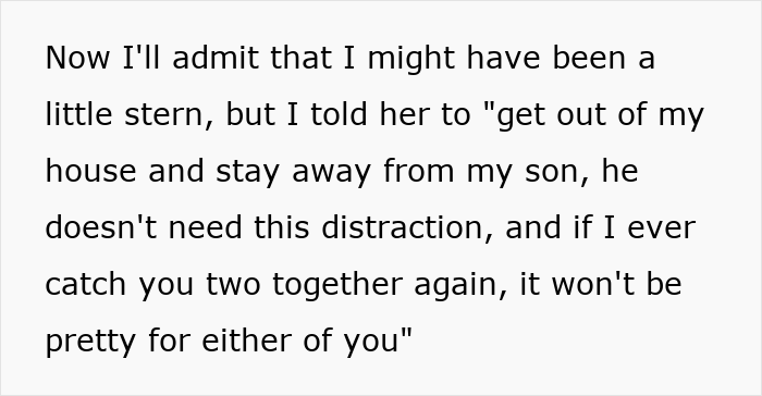 AITA For Telling My Son’s Girlfriend To Stay Away From Him? AITA For Telling My Son’s Girlfriend To Stay Away From Him?