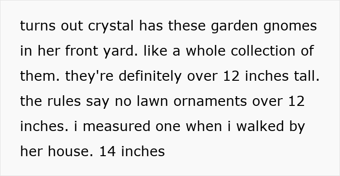 Close-up of a person using a tape measure to check grass height, symbolizing an HOA snitch’s petty lawn dispute.