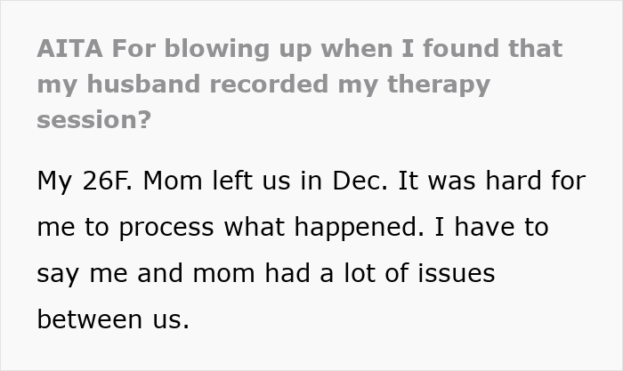 Woman upset after husband secretly records her private therapy sessions out of concern, reacting with shock and anger. Woman upset after husband secretly records her private therapy sessions out of concern, reacting with shock and anger.