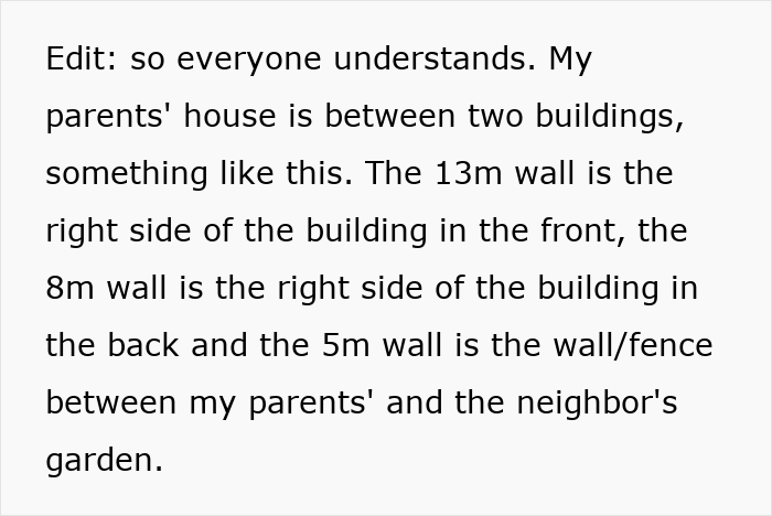 Neighbor views a plain concrete wall after lady trims her plant wall in response to his demand. Neighbor views a plain concrete wall after lady trims her plant wall in response to his demand.