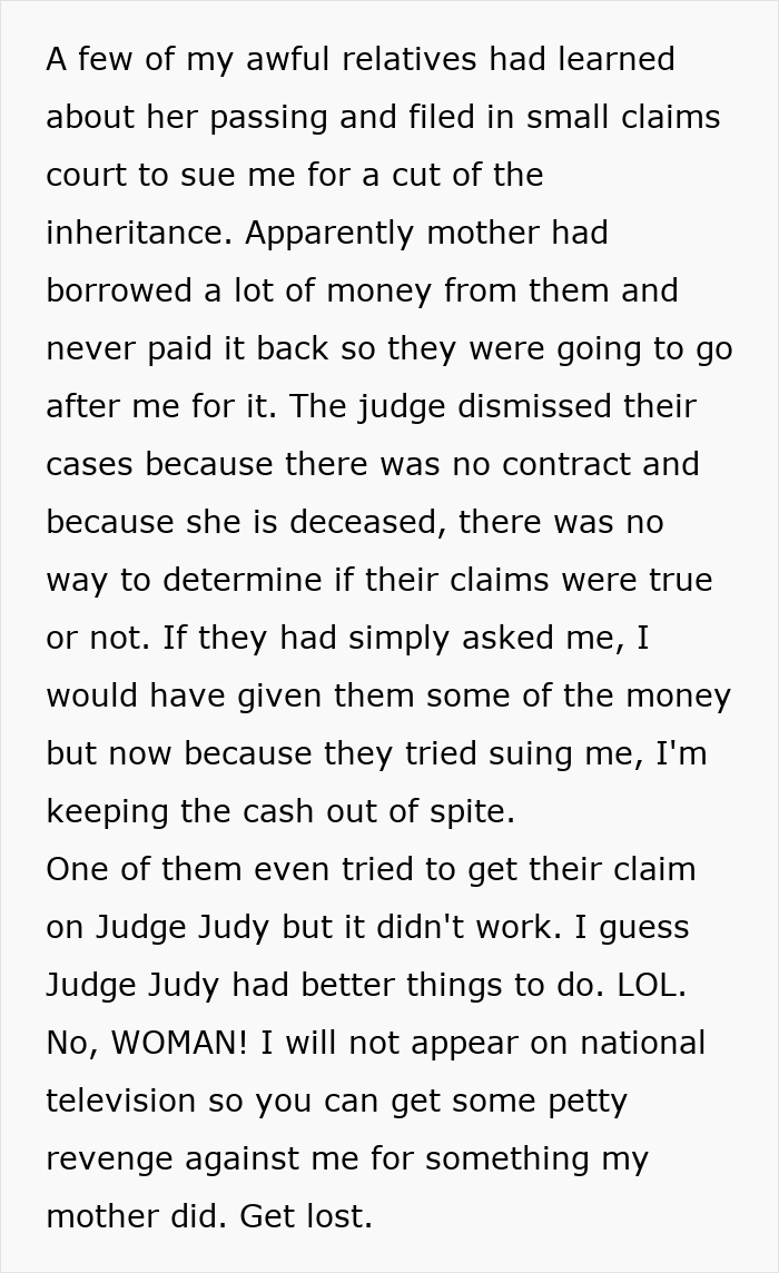 “She Was Sitting On Nearly $500K”: Woman Gets Sued By Greedy Relatives, Makes Them Regret It “She Was Sitting On Nearly $500K”: Woman Gets Sued By Greedy Relatives, Makes Them Regret It