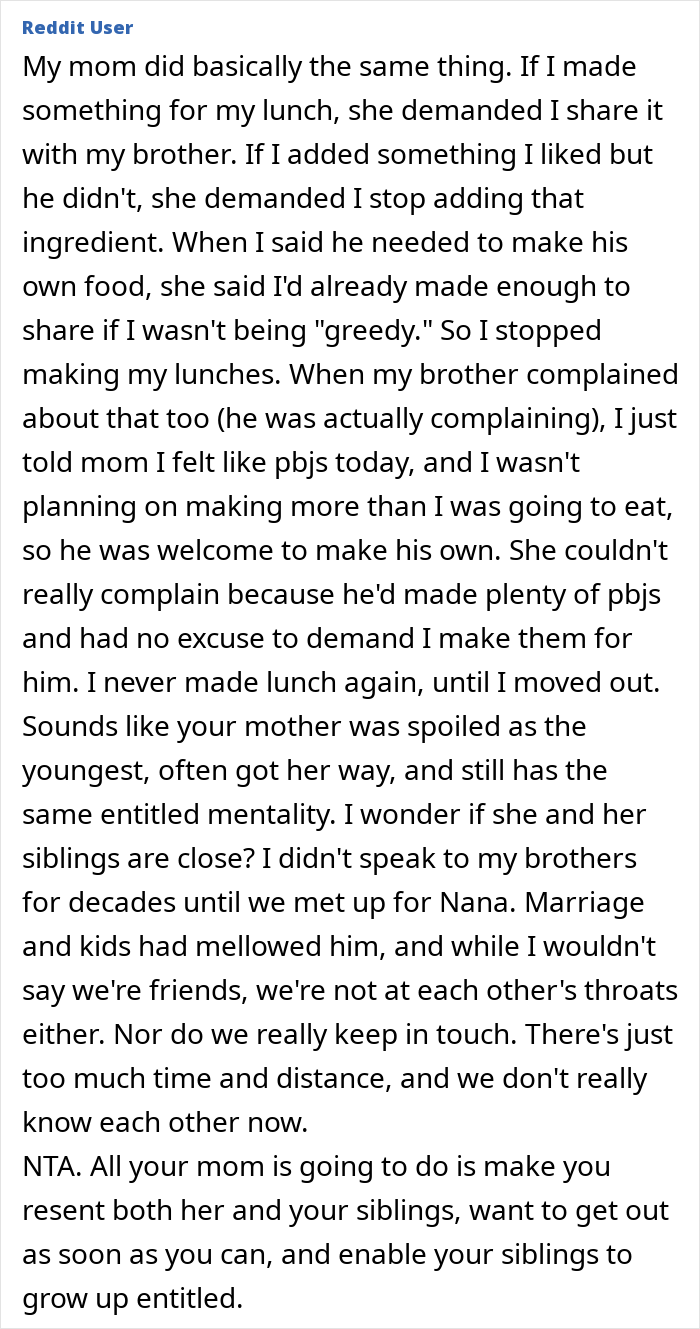 Teen Starts Making Healthier School Lunches For Himself, Mom Demands He Do The Same For Siblings Teen Starts Making Healthier School Lunches For Himself, Mom Demands He Do The Same For Siblings