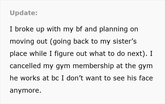 Alt text: Text update about breaking up with boyfriend and cutting ties after sibling rivalry trophy admission. Alt text: Text update about breaking up with boyfriend and cutting ties after sibling rivalry trophy admission.