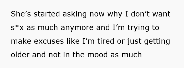 Text excerpt about a husband feeling unattracted after his plastic surgery wife questions his decreased intimacy.