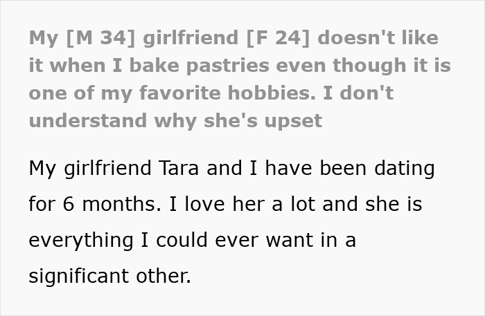 Couple struggles as boyfriend's passion for pastries causes tension and leads to woman ending relationship. Couple struggles as boyfriend's passion for pastries causes tension and leads to woman ending relationship.