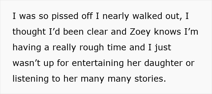 Text excerpt discussing frustration while dealing with an 8YO girl who talks to strangers during outings with her mom.