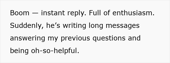 Worker ignoring career advice request initially, then suddenly becomes helpful and engaged after losing job, before getting blocked.